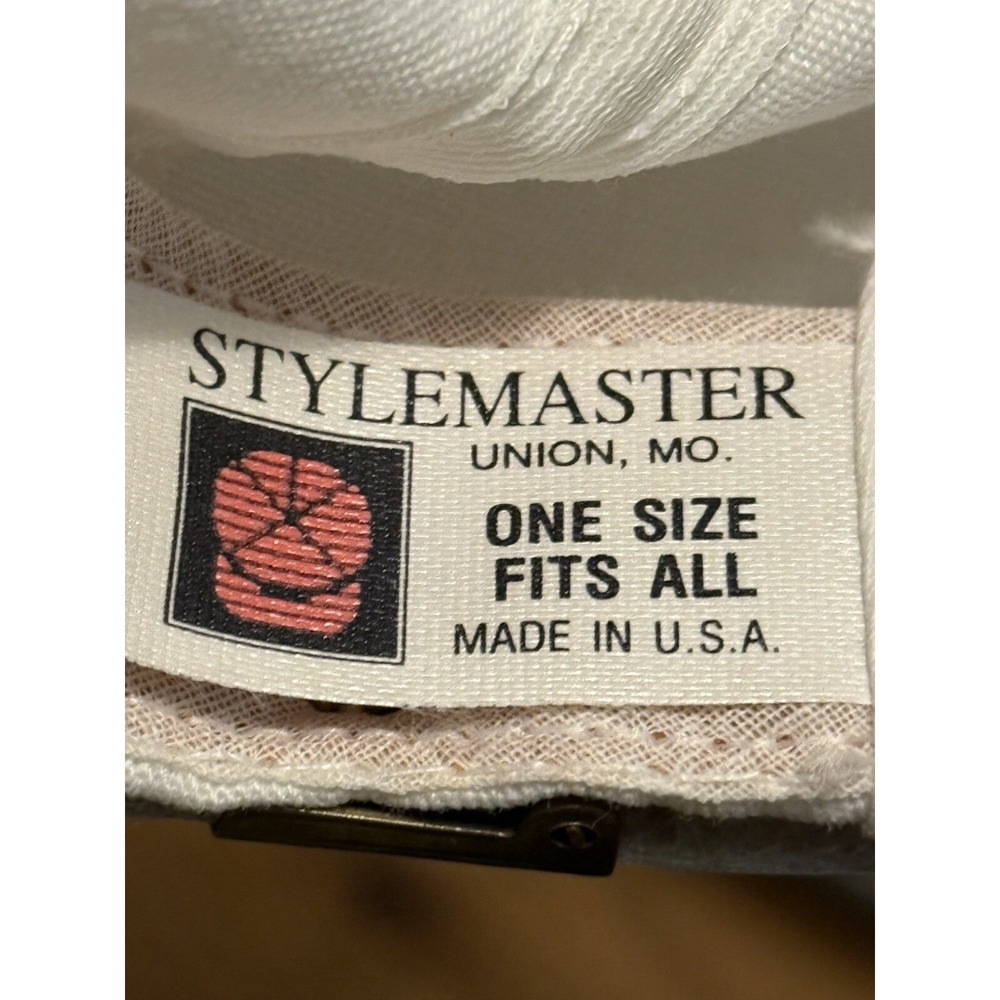 OLYMPIC HAT WHITE VINTAGE ONE SIZE SNAP BACK‎ AT&T  SPONSOR 80s 90s - Picture 5 of 6